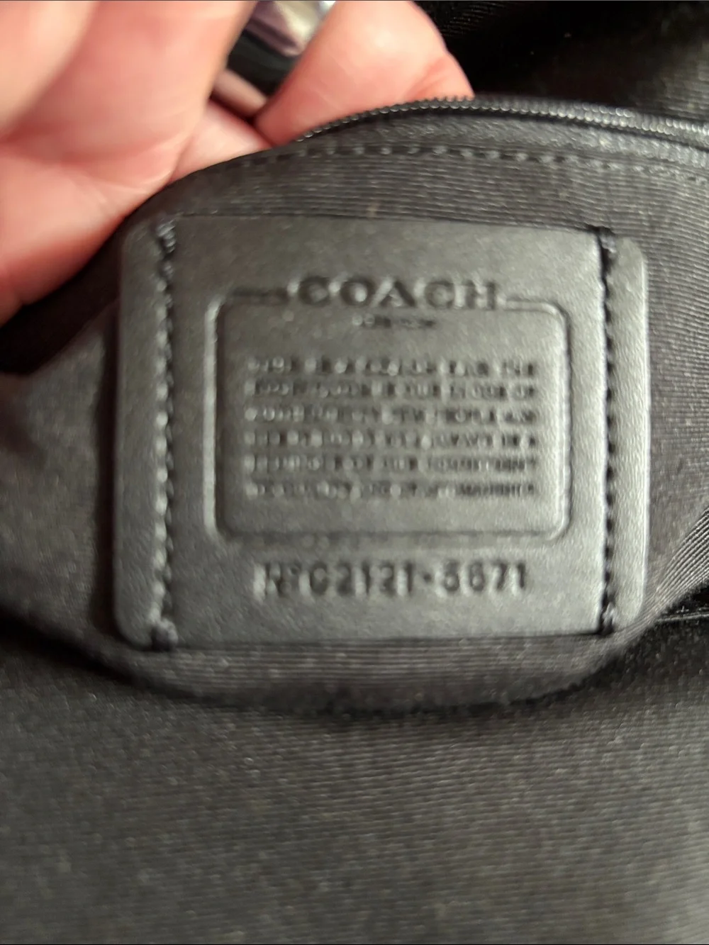Coach court Signature canvas & pebbled Black Leather Backpack w/dusty